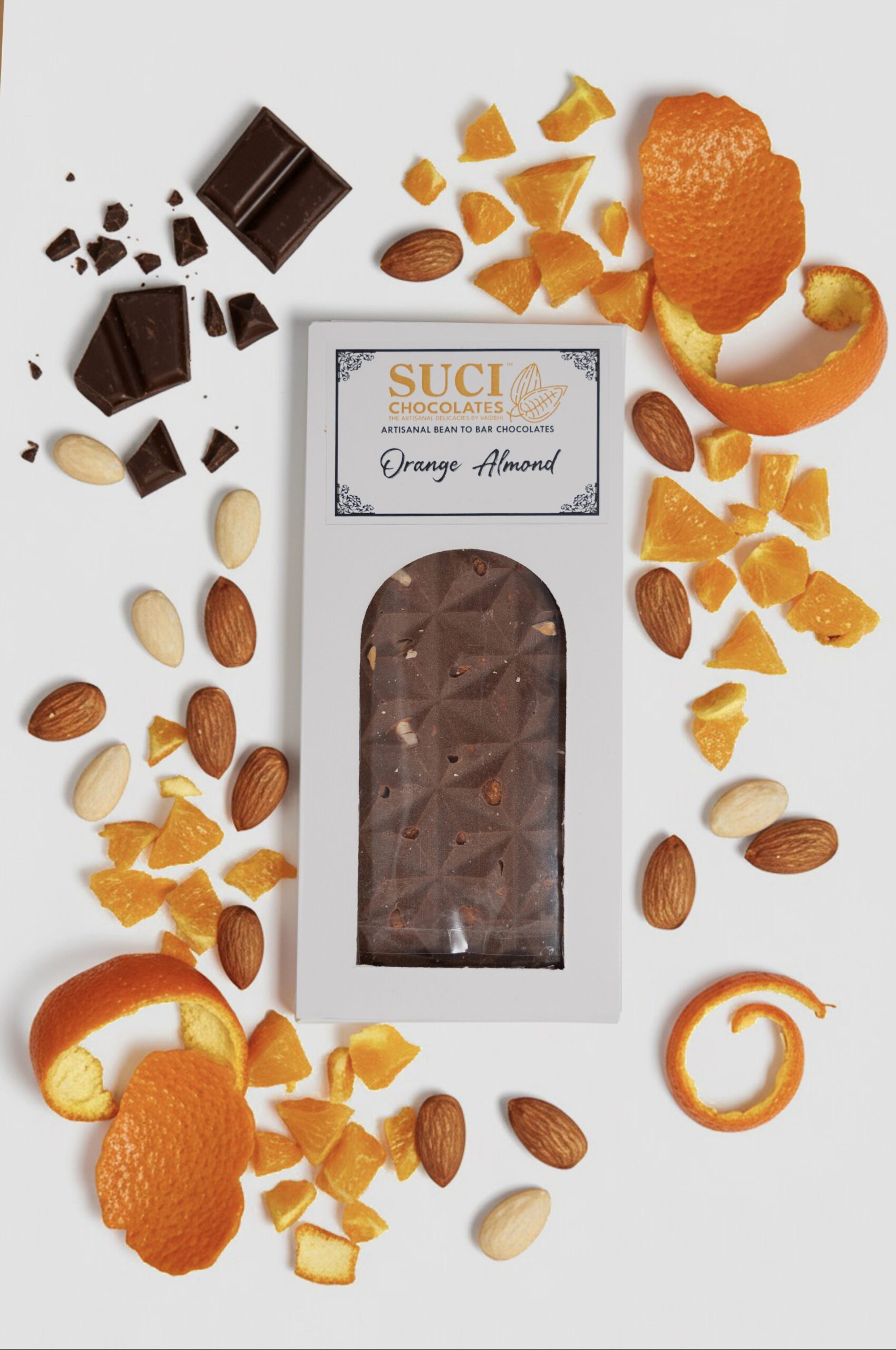 ALMOND AND ORANGE CHOCOLATE BAR