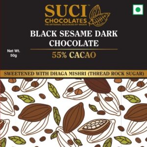 55% CACAO BLACK SESAME DARK CHOCOLATE BAR